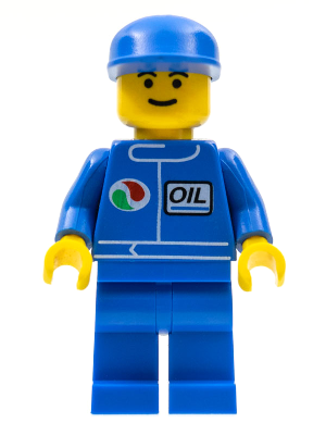 Lego, Minifigure, Town, Octan - Blue Oil, Blue Legs, Blue Cap, OCT016