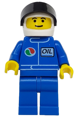 Lego, Minifigure, Town, Octan - Blue Oil, Blue Legs, White Helmet, Black Visor, OCT022