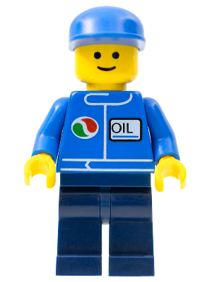 Lego, Minifigure, City, Octan - Blue Oil, Dark Blue Legs, Blue Cap, oct062