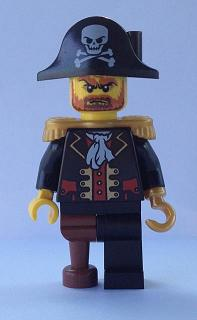 Lego, Minifigure, Pirates, Captain Brickbeard, No Eye Patch, PI142