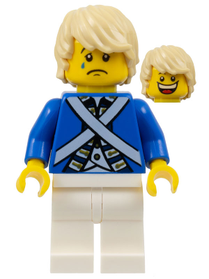 Lego, Minifigure, Pirates, Bluecoat Soldier 7 - Tousled Hair, PI175