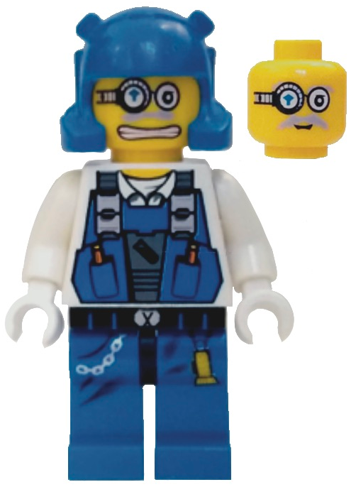 Lego, Minifigure, Power Miner - Brains, PM007