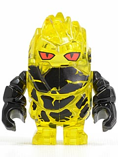 Lego, Minifigure, Power Miners, Rock Monster - Combustix (Trans-Yellow), PM023