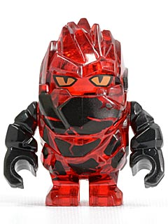 Lego, Minifigure, Power Miners, Rock Monster - Infernox (Trans-Red), PM027
