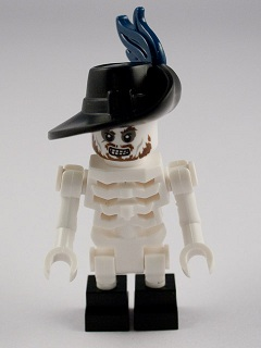 Lego, Minifigure, Pirates of the Caribbean, Skeleton Barbossa, POC003