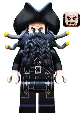 Lego, Minifigure, Pirates of the Caribbean, Blackbeard , POC007