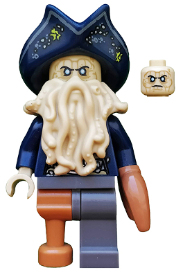 Lego, Minifigure, Pirates of the Caribbean, Davy Jones, POC031