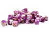 Old School Bag O' D6's, 12mm 50ct: Vorpal - Purple & White