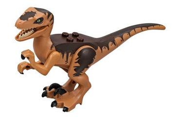 Lego, Minifigure, Dinosaur, Dinosaur Raptor / Velociraptor with Dark Brown Back, Raptor10