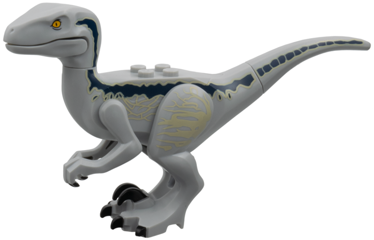 Lego, Minifigure, Dinosaur, Dinosaur Raptor / Velociraptor with Dark Blue and Tan Markings, Raptor14