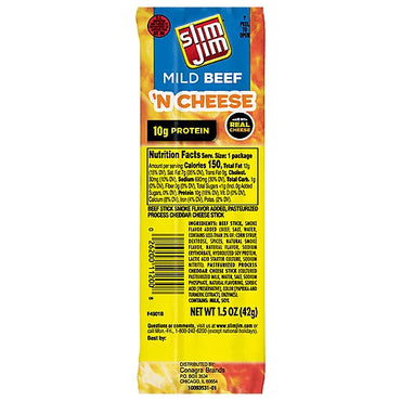 Slim Jim Mild Beef 'n Cheese, 1.5 oz