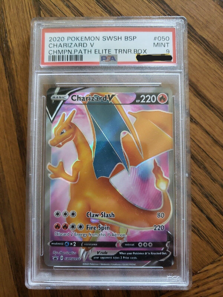 2020 Pokemon SWSH Charizard V 050, PSA 9