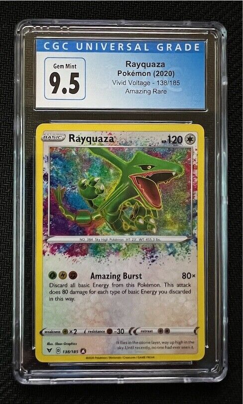 Rayquaza, Vivid Voltage, CGC Grading 9.5