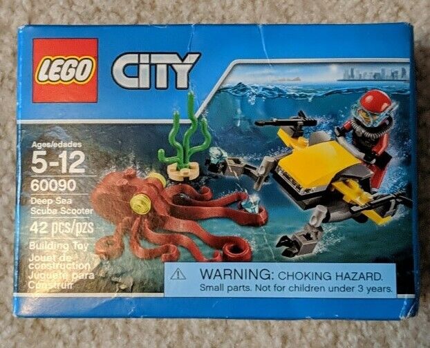 LEGO, Set, Sealed, Town, City, Deep Sea Explorers, Deep Sea Scuba Scooter, 60090, kcc