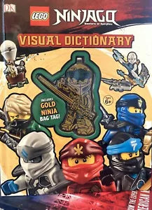 Lego, Book, New, Visual Dictionary LEGO Ninjago: Master of Spinjitzu, Gold Ninja Bag Tag-NEW