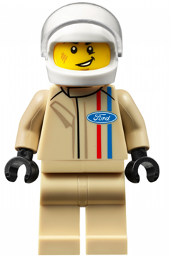Lego, Minifigure, Speed Champions, 1966 Ford GT40 Driver, SC037