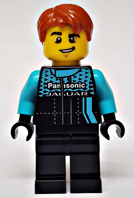 Lego, Minifigure, Speed Champions, Formula E Panasonic Jaguar Racing GEN2 Driver, SC079