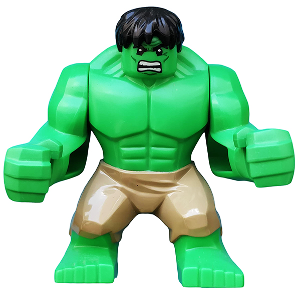 Lego, Minifigure, Super Heroes, Hulk - Giant, Dark Tan Pants, SH0013