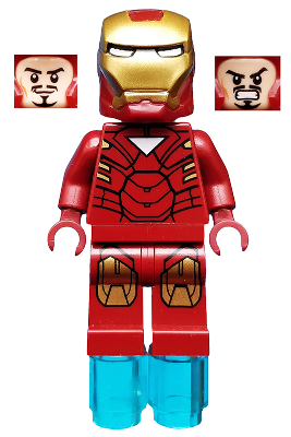 Lego, Minifigure, Avengers, Iron Man - Mark 6 Armor, Small Helmet Visor, Foot Repulsors, SH0015