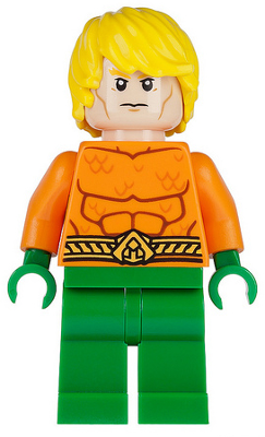 Lego, Minifigure, Super Heroes, Aquaman - Yellow Tousled Hair, Nova, SH0050