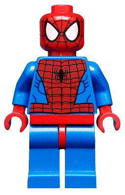 Lego, Minifigure, Super Heroes, Spider-Man, Spider-Man - Black Web Pattern, Red Hips, SH0151 (Copy)