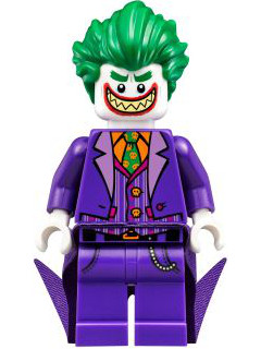 Lego, Minifigure, Super Heroes, The LEGO Batman Movie, The Joker - Long Coattails, Smile with Pointed Teeth Grin, sh0354