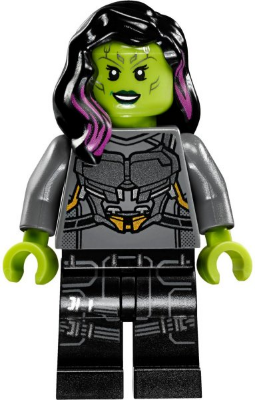 Lego, Minifigure, Marvel, Gamora- Silver Armor, Sh0388