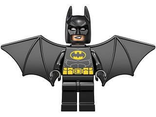 Lego, Minifigure, City, Super Heroes, Batman - Black Wings, Black Headband, SH0402