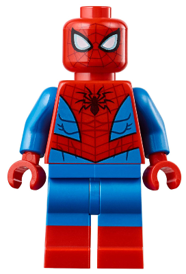 Lego, Minifigure, Super Heroes, Spider-Man - Metallic Light Blue Eye Highlights, sh536