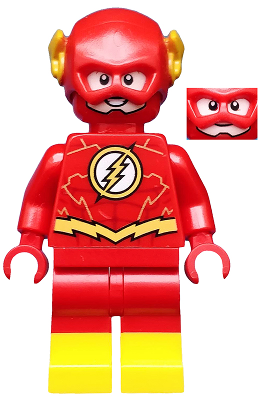 Lego, Minifigure, Batman II, The Flash - Gold Outlines on Chest and Yellow Boots, SH0549