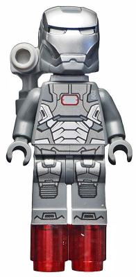 Lego Minifigure, Super Heroes, Iron Man 3, War Machine - Dark Bluish Gray and Silver Armor with Backpack, sh066