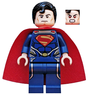 Lego, Minifigure, Super Heroes, Man of Steel, Superman, Dark Blue Suit, SH077