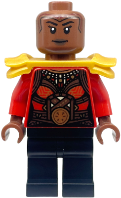 Lego, Minifigure,  Super Heroes, Black Panther, Okoye - Red Top, Shoulder Armor, sH0870