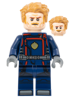 Lego, Minifigure, Super Heroes, Guardians of the Galaxy, Star-Lord - Dark Blue Suit, SH0873