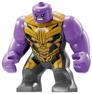 Lego, Minifigure, The Infinity Saga, Thanos - Large Figure, Medium Lavender Arms Plain, Dark Bluish Gray Outfit with Gold Armor, Angry, SH0896