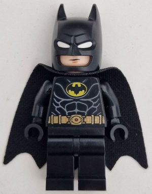 Lego, Minifigure, Batman - Black Suit, Gold Belt, Cowl with White Eyes, Neutral / Angry with Bared Teeth, SH0899