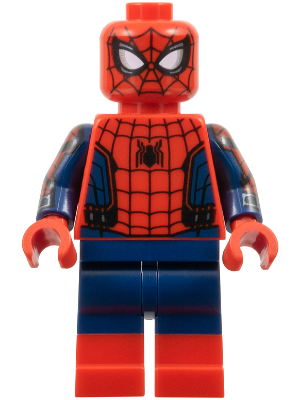 Lego, Minifigure, Super Heroes, Spider-Man - Printed Dark Blue Arms, Red Boots, sh1020