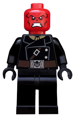 Lego, Minifigure, Super Heroes, Avengers Assemble, Red Skull, Dark Brown Belt, sh107
