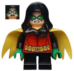 Lego, Minifigure, Batman II, Robin, Green Hands and Hood, SH289