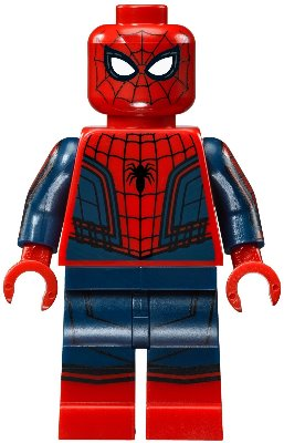 Lego, Minifigure, Super Heroes, Captain America Civil War, Spider-Man, Black Web Pattern, Red Torso Large Vest, Red Boots, SH299