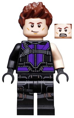 Lego, Minifigure, Super Heroes, Captain America Civil War, Hawkeye, Black and Dark Purple Suit, SH302