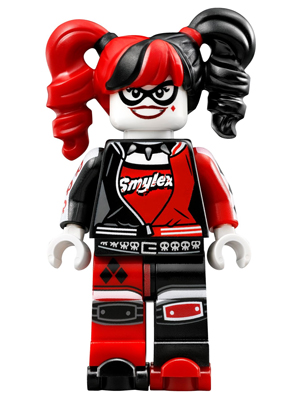 Lego, Minifigure, Super Heroes, The LEGO Batman Movie, Harley Quinn, Pigtails, Black Eye Mask, Roller Skates, sh306