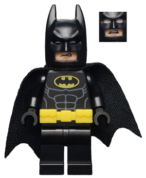 Lego, Minifigure, The Lego Batman Movie, Batman, Utility Belt, Head Type 3, SH329