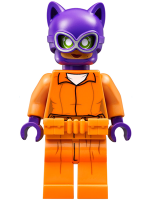 Lego, Minifigure, Super Heroes, The LEGO Batman Movie, Catwoman, Orange Prison Jumpsuit, SH338