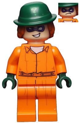 Lego, Minifigure, Super Heroes, The LEGO Batman Movie, The Riddler, Orange Prison Jumpsuit, SH344