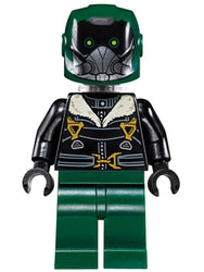 Lego, Minifigure, Super Heroes, Spiderman: Homecoming, Vulture, Dark Green Flight Suit, Black Bomber Jacket, SH403-A