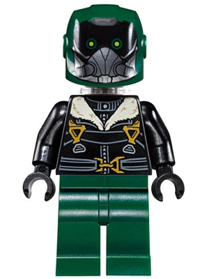 Lego, Minifigure, Super Heroes, Spiderman: Homecoming, Vulture, Dark Green Flight Suit, Black Bomber Jacket, SH403-A