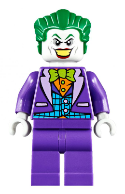 Lego, Minifigure, Batman II, The Joker, Medium Azure Vest, Lime Bow Tie, Large Smile / Frown, SH515