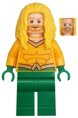 Lego, Minifigure, Super Heroes, Batman II, Aquaman, Yellow Long Hair, SH557