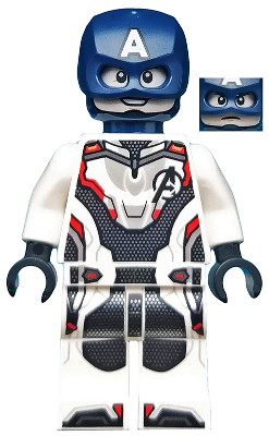 Lego, Minifigure, Super Heroes, Avengers, Captain America - White Jumpsuit, Helmet, SH560